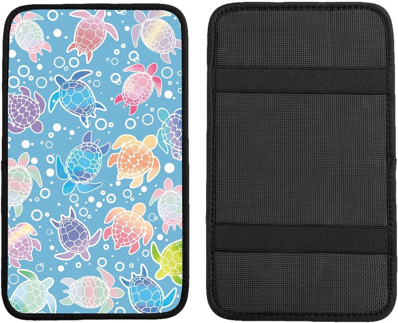 Adastrah Auto Center Console Pad,Sea Turtles 1 Auto Armrest Pad Seat Box Cushion,Armrest Cover Protector for Vehicle SUV Truck Car - Image 4